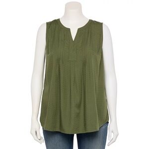 Army Green Plus Size Top